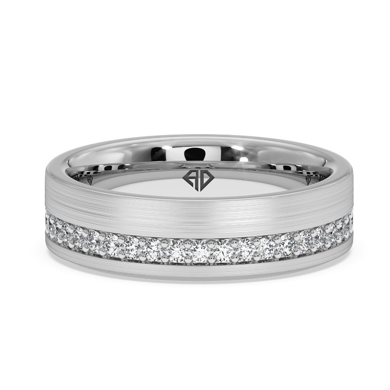 Platinum Zain Diamond Wedding Band