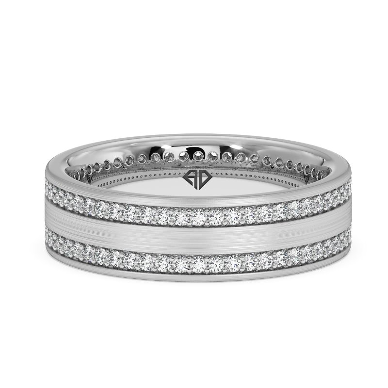 9K White Gold Kai Diamond Wedding Band