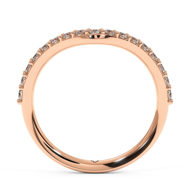 18K Rose Gold Iris Wedding Band