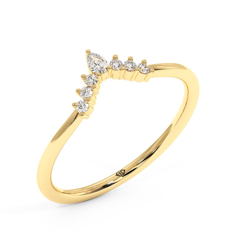 18K Yellow Gold Tiana Wedding Band