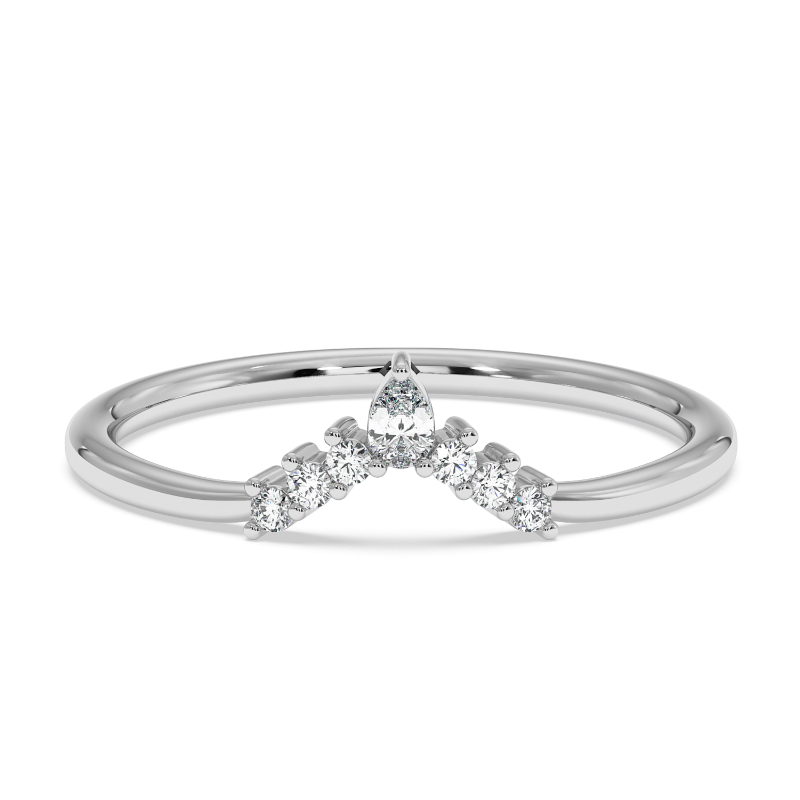 18K White Gold Tiana Wedding Band