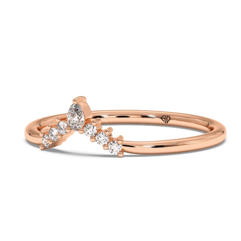 18K Rose Gold Tiana Wedding Band