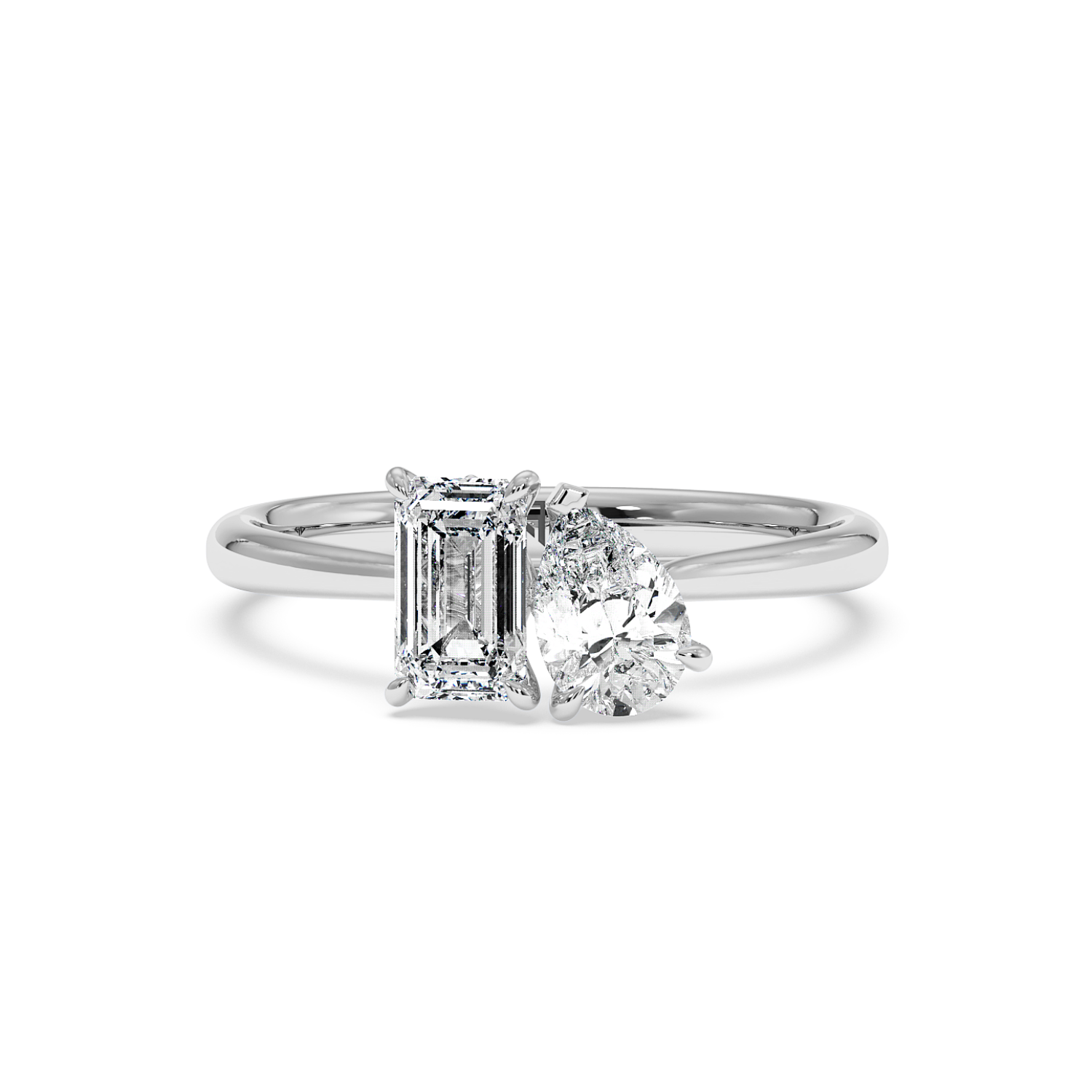 18K White Gold RING-070 Engagement Ring