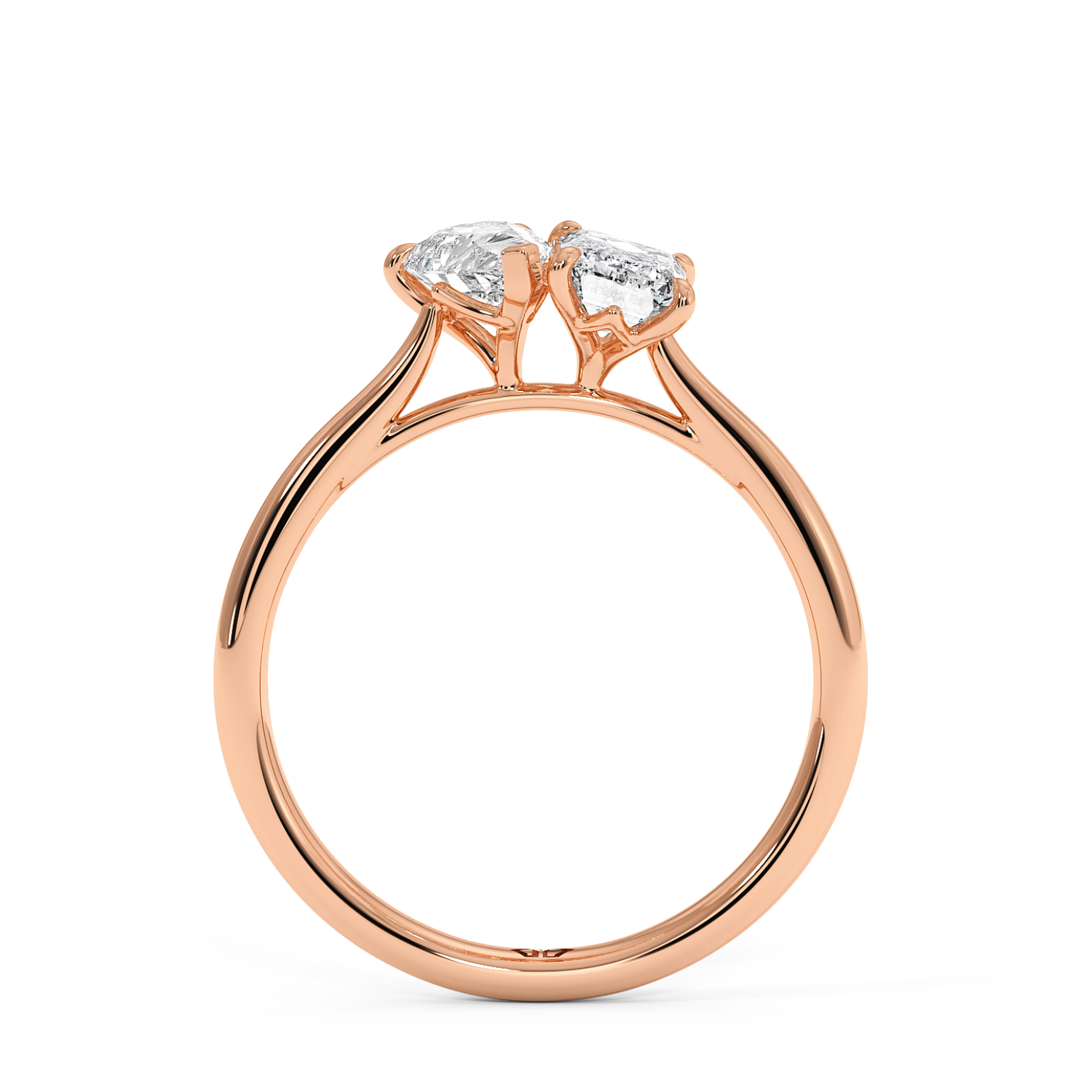 18K Rose Gold RING-070 Engagement Ring