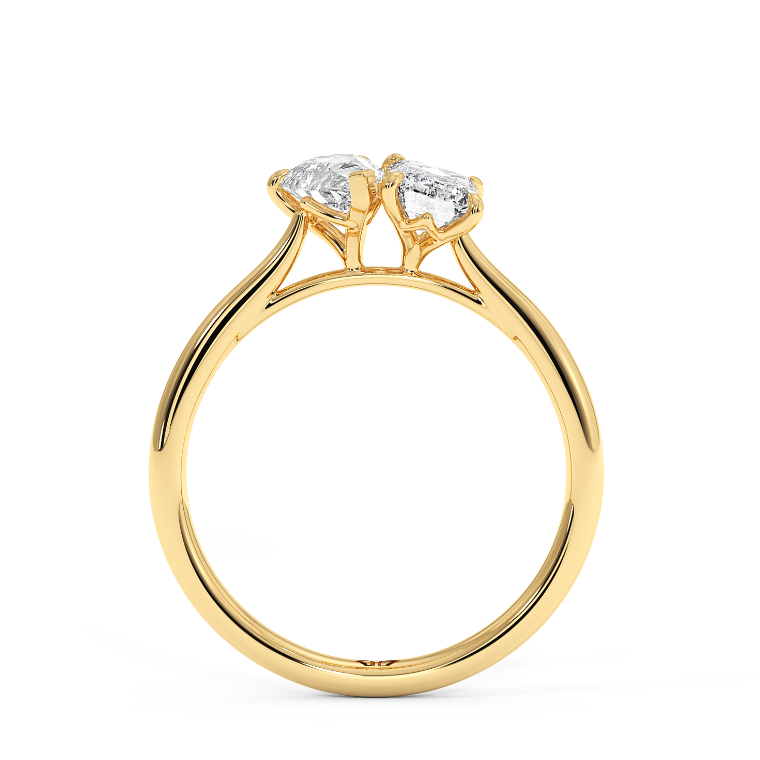 18K Yellow Gold RING-070 Engagement Ring