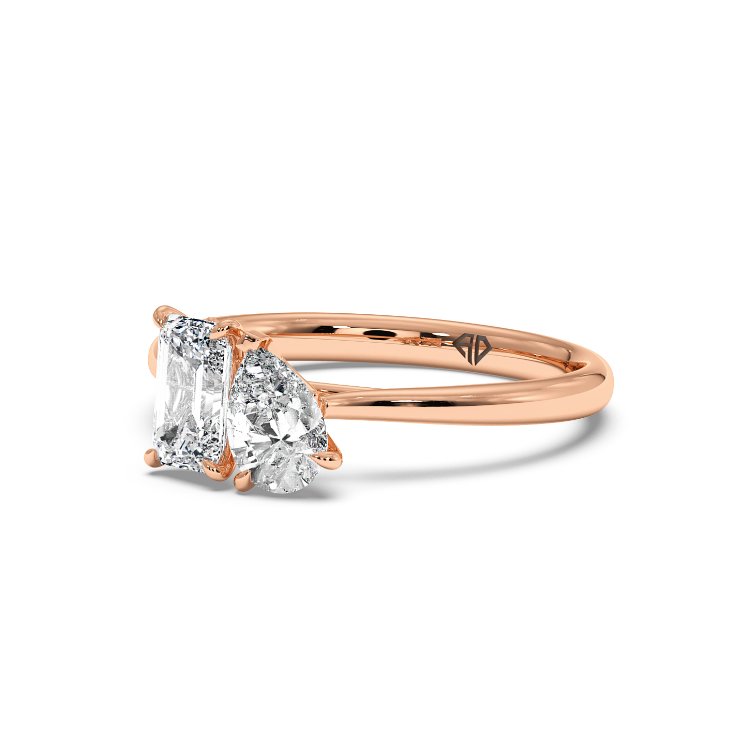 18K Rose Gold RING-070 Engagement Ring