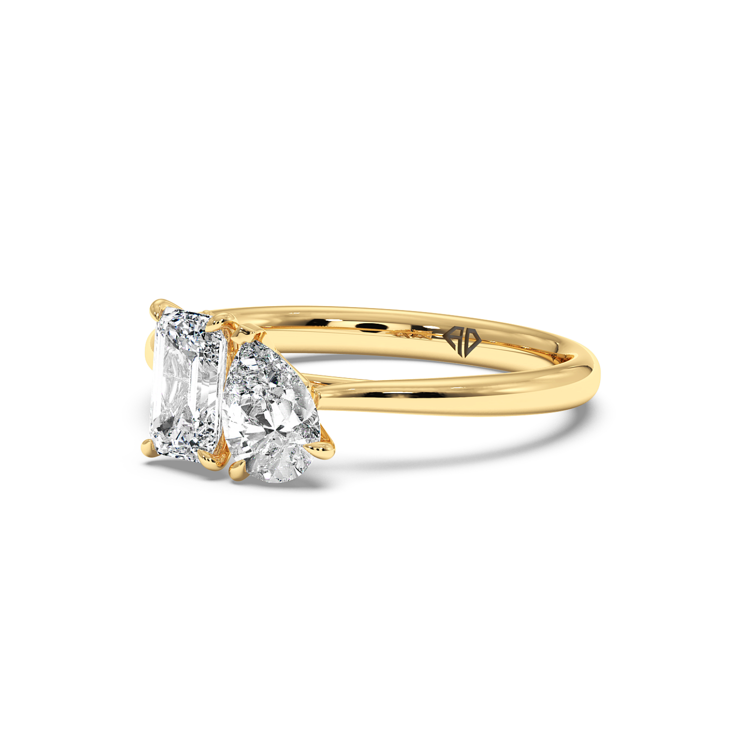 18K Yellow Gold RING-070 Engagement Ring