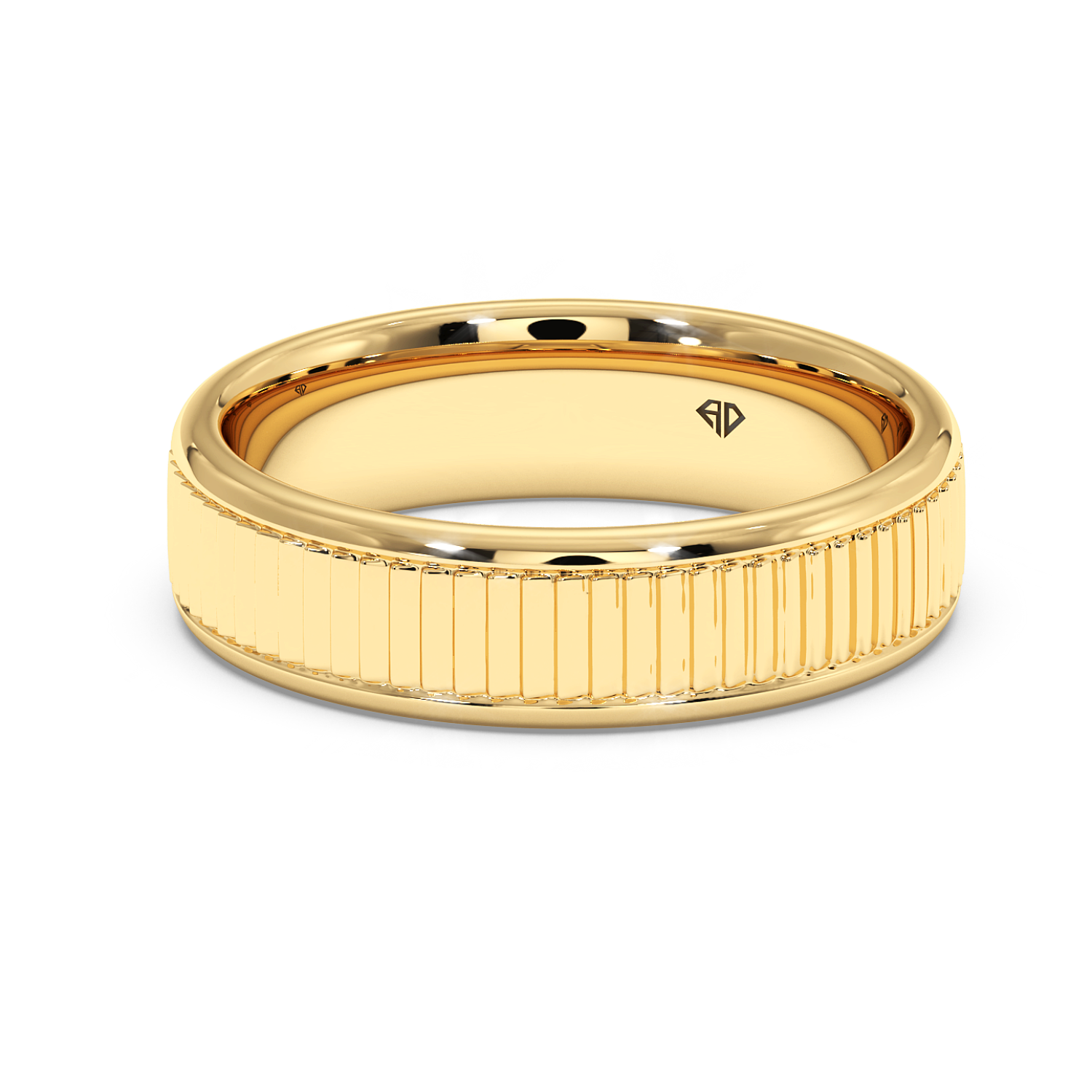 9K Yellow Gold RING-071 Wedding Band