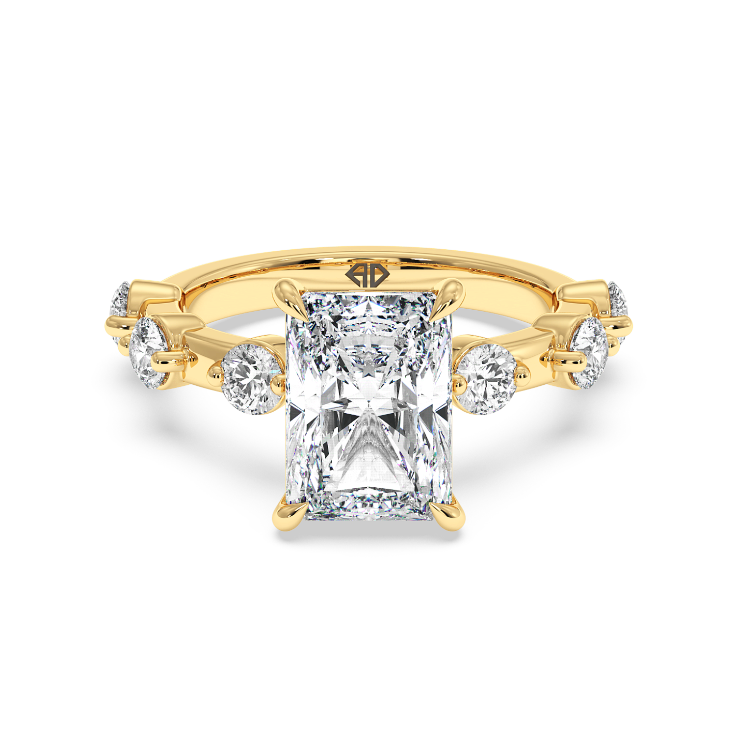 18K Yellow Gold RING-072 Engagement Ring