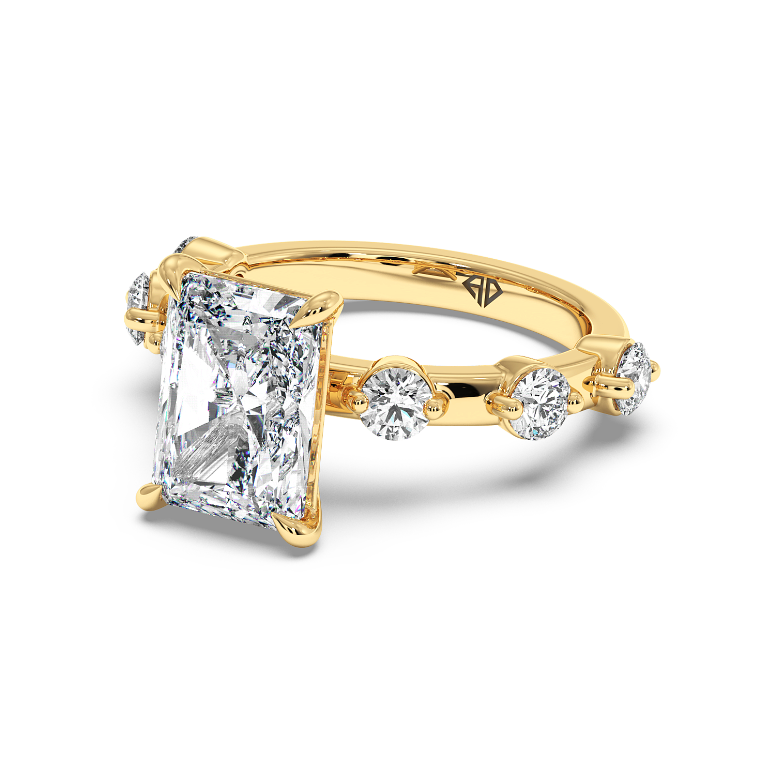 18K Yellow Gold RING-072 Engagement Ring