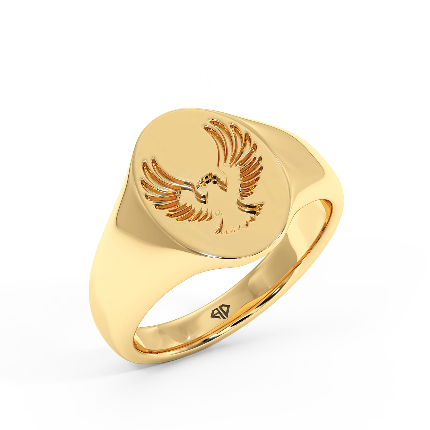 18K Yellow Gold RING-075 Segnet Ring