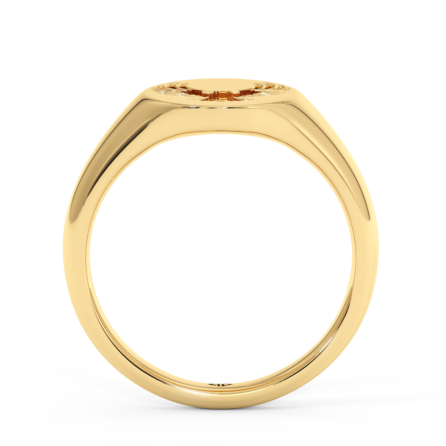 18K Yellow Gold RING-075 Segnet Ring