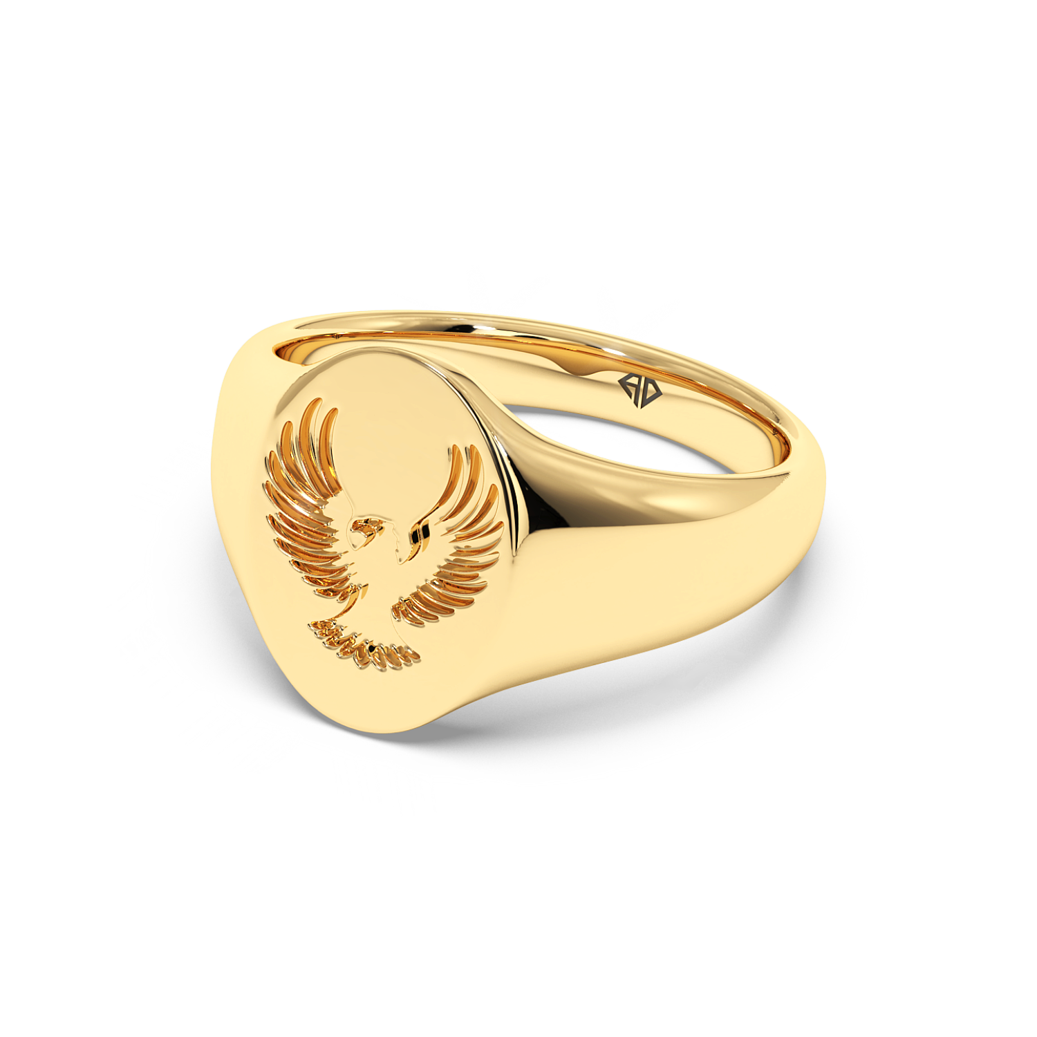 18K Yellow Gold RING-075 Segnet Ring