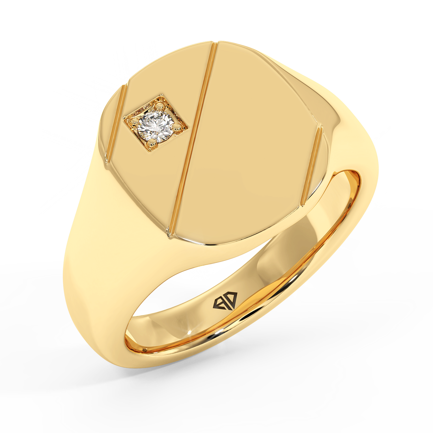 18K Yellow Gold RING-080 Segnet Ring