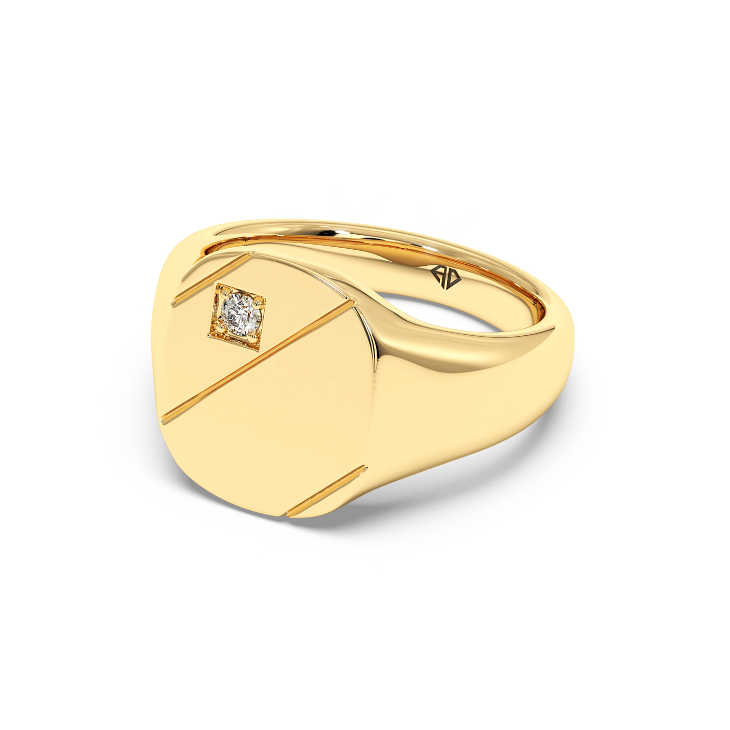 18K Yellow Gold RING-080 Segnet Ring