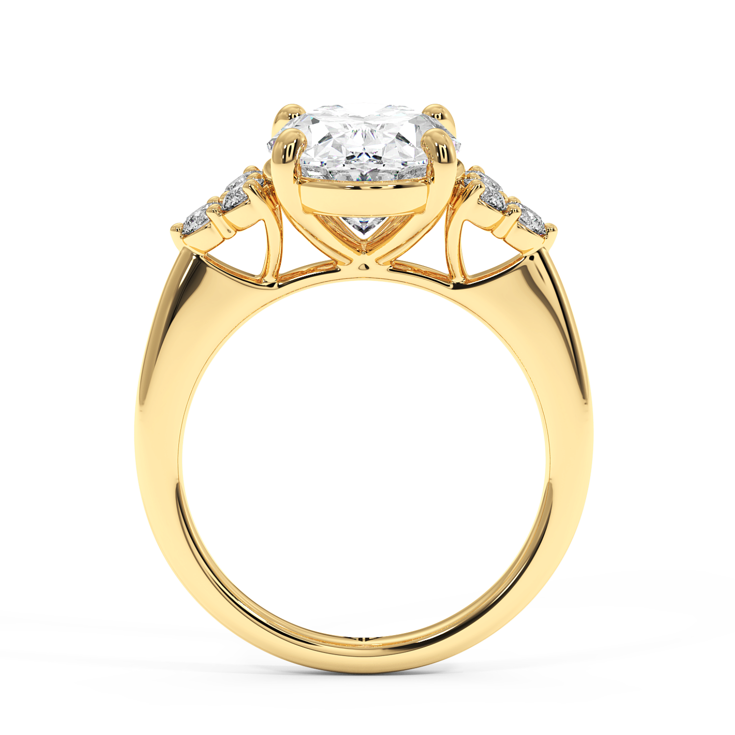 18K Yellow Gold RING-081 Engagement Ring