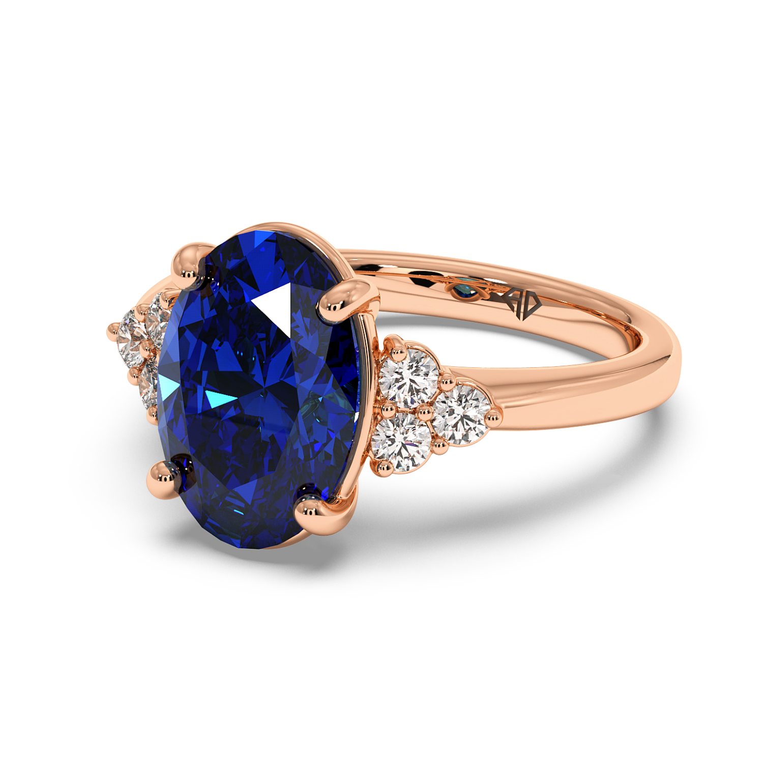 18K Rose Gold RING-081 Engagement Ring