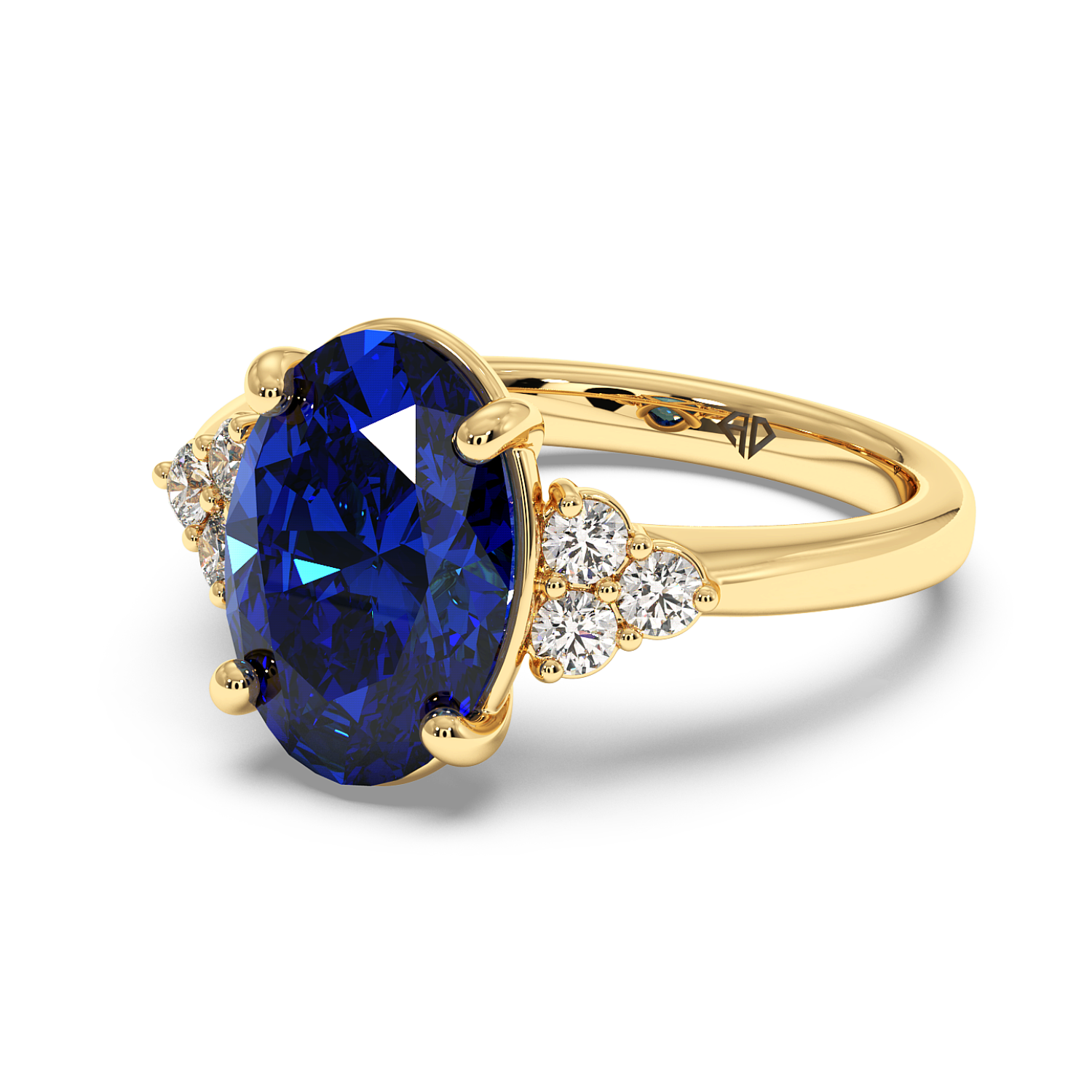 18K Yellow Gold RING-081 Engagement Ring