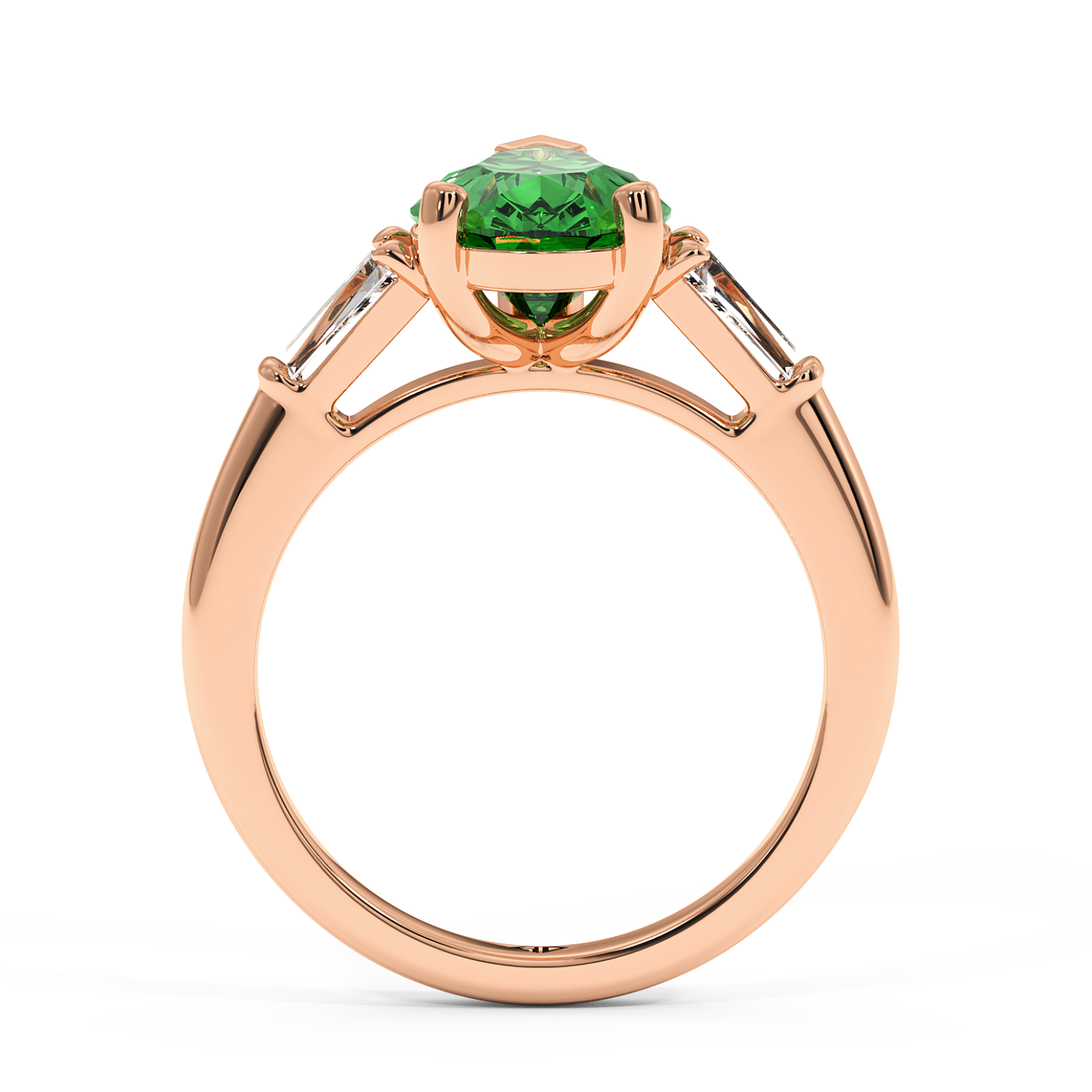 18K Rose Gold RING-082 Engagement Ring