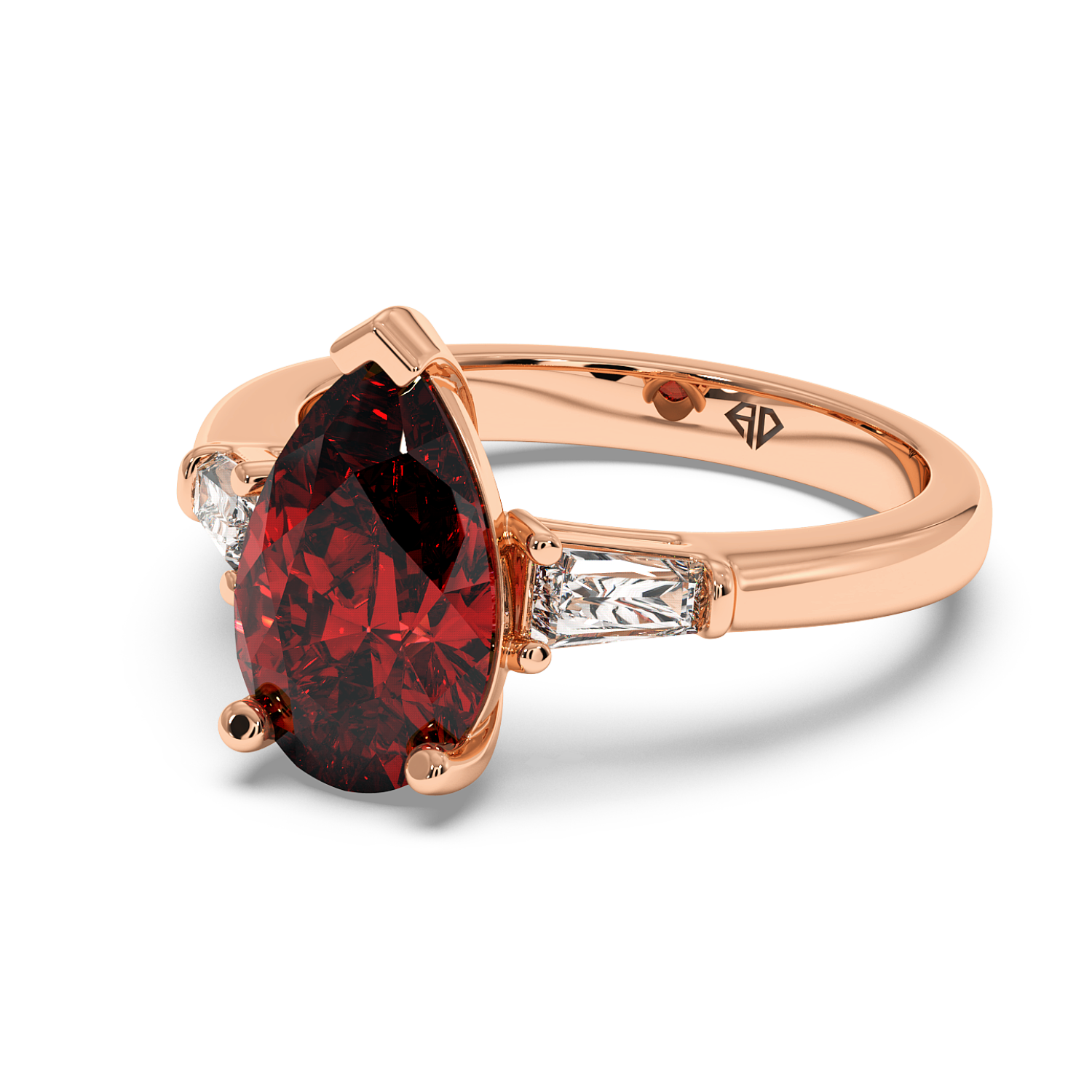 18K Rose Gold RING-082 Engagement Ring