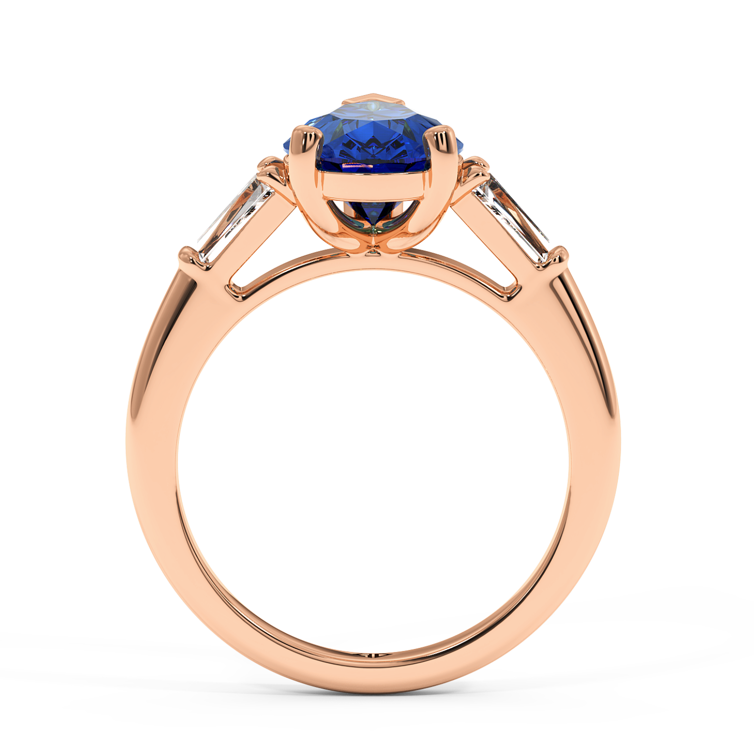 18K Rose Gold RING-082 Engagement Ring