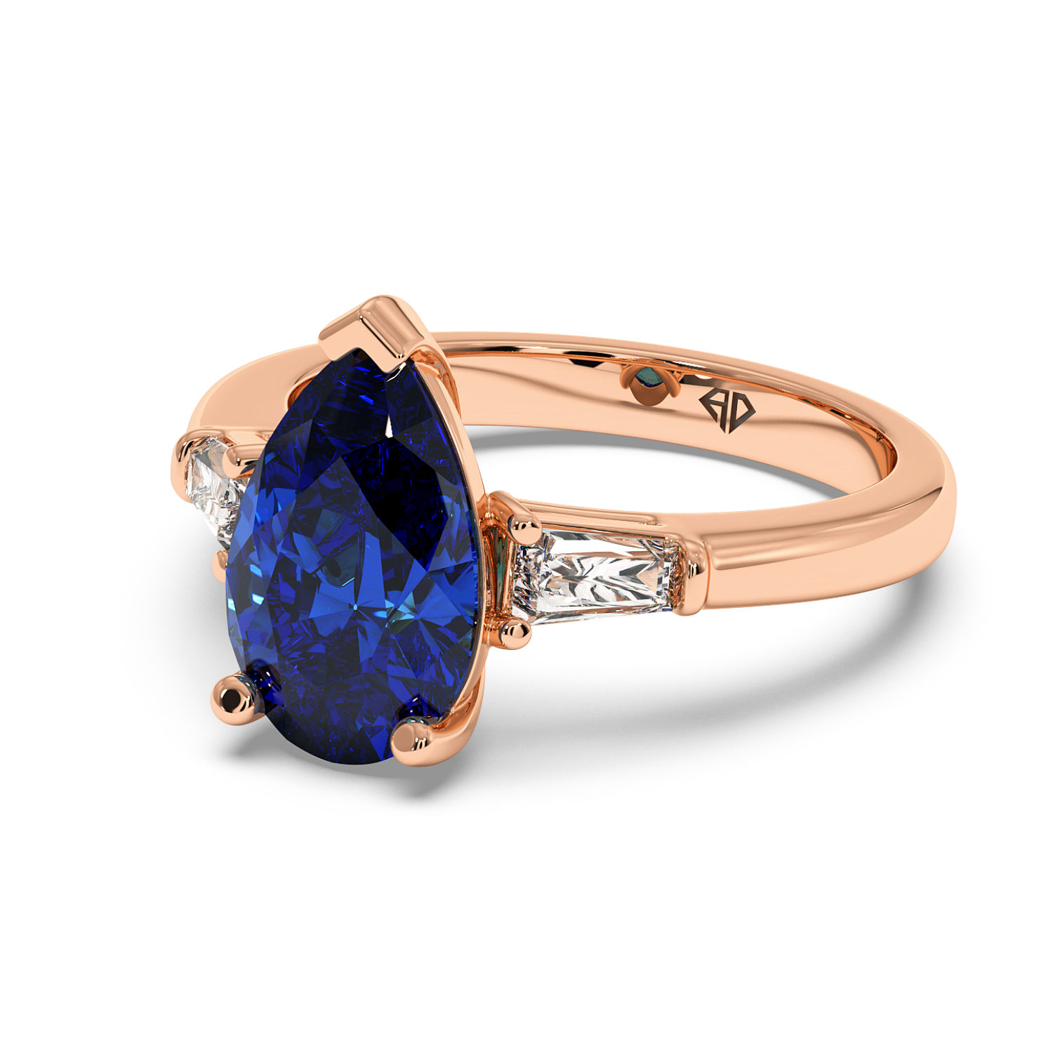 18K Rose Gold RING-082 Engagement Ring