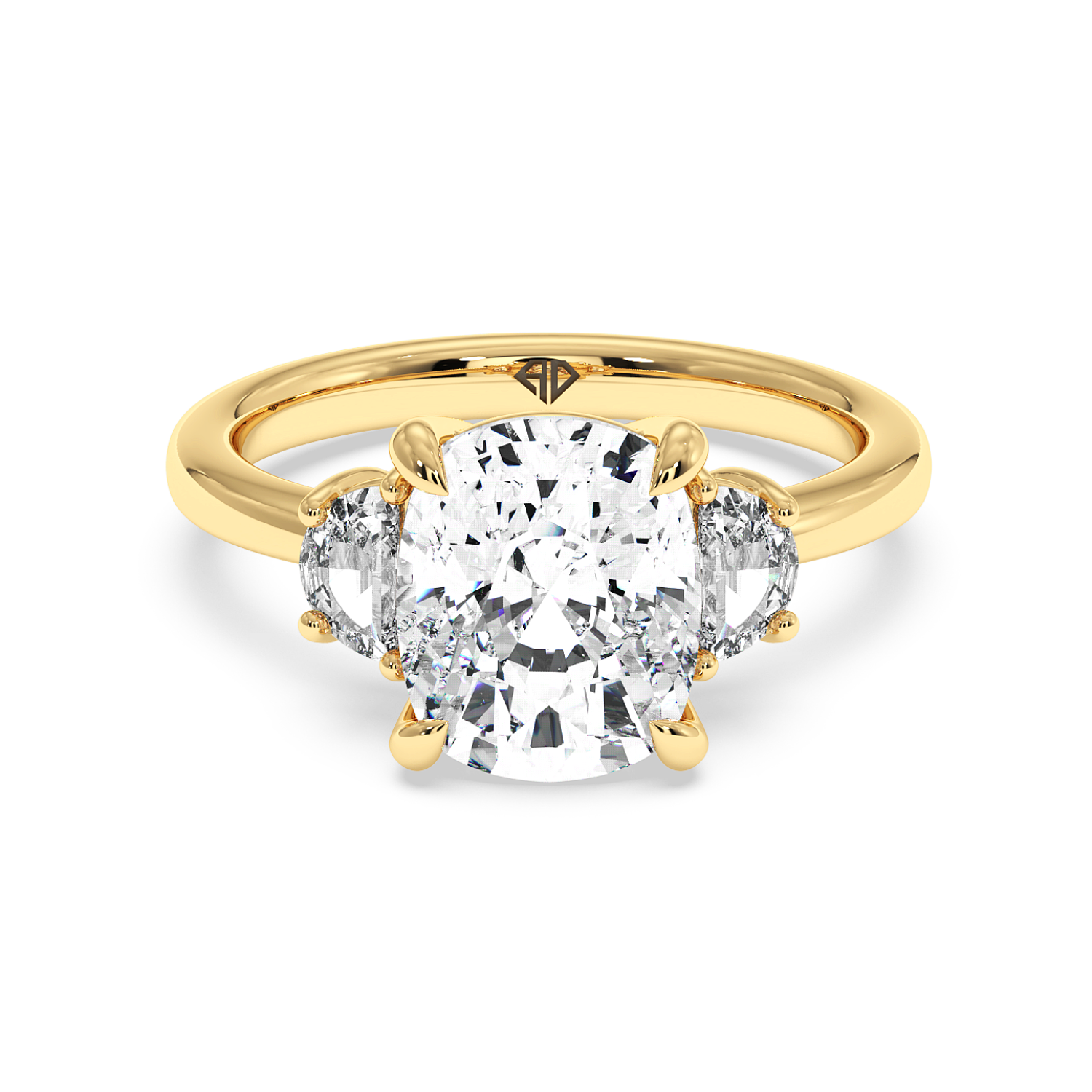 18K Yellow Gold RING-083 Engagement Ring