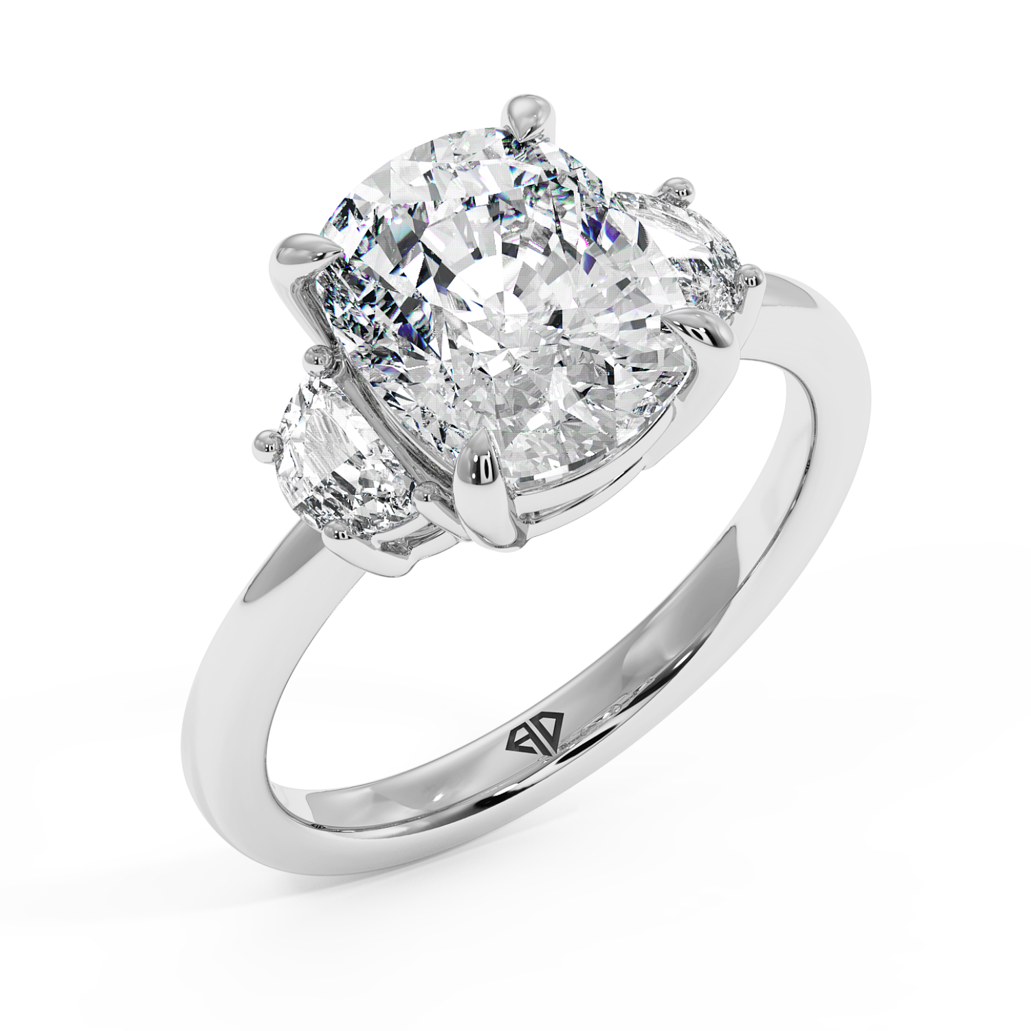 18K White Gold RING-083 Engagement Ring