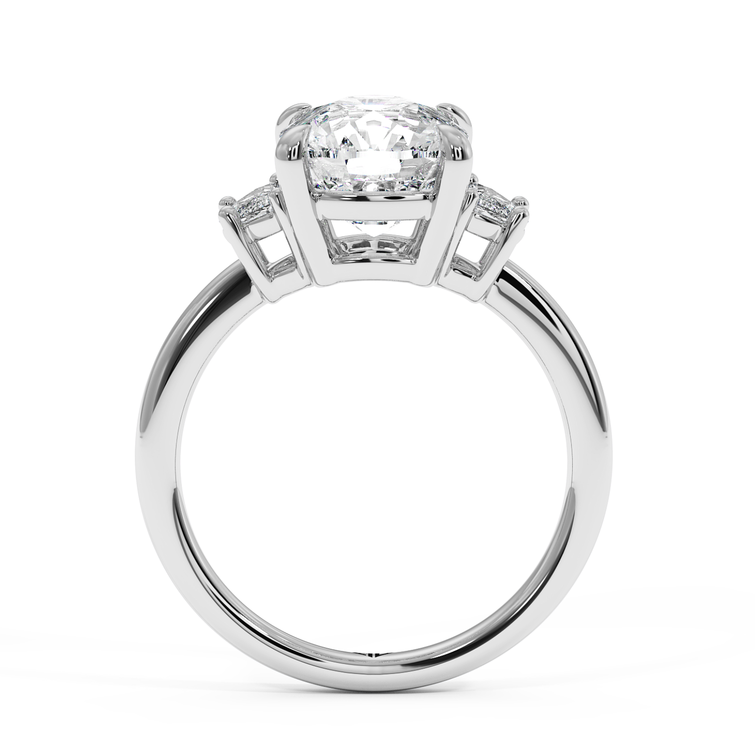 18K White Gold RING-083 Engagement Ring