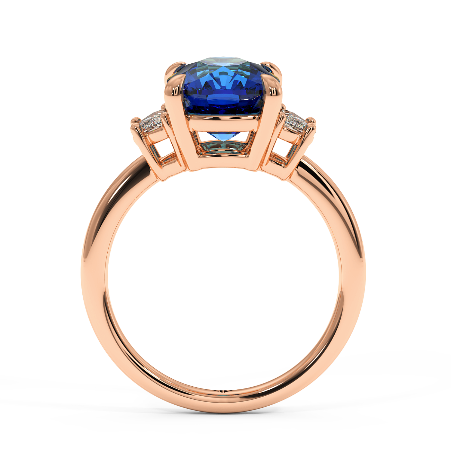 18K Rose Gold RING-083 Engagement Ring