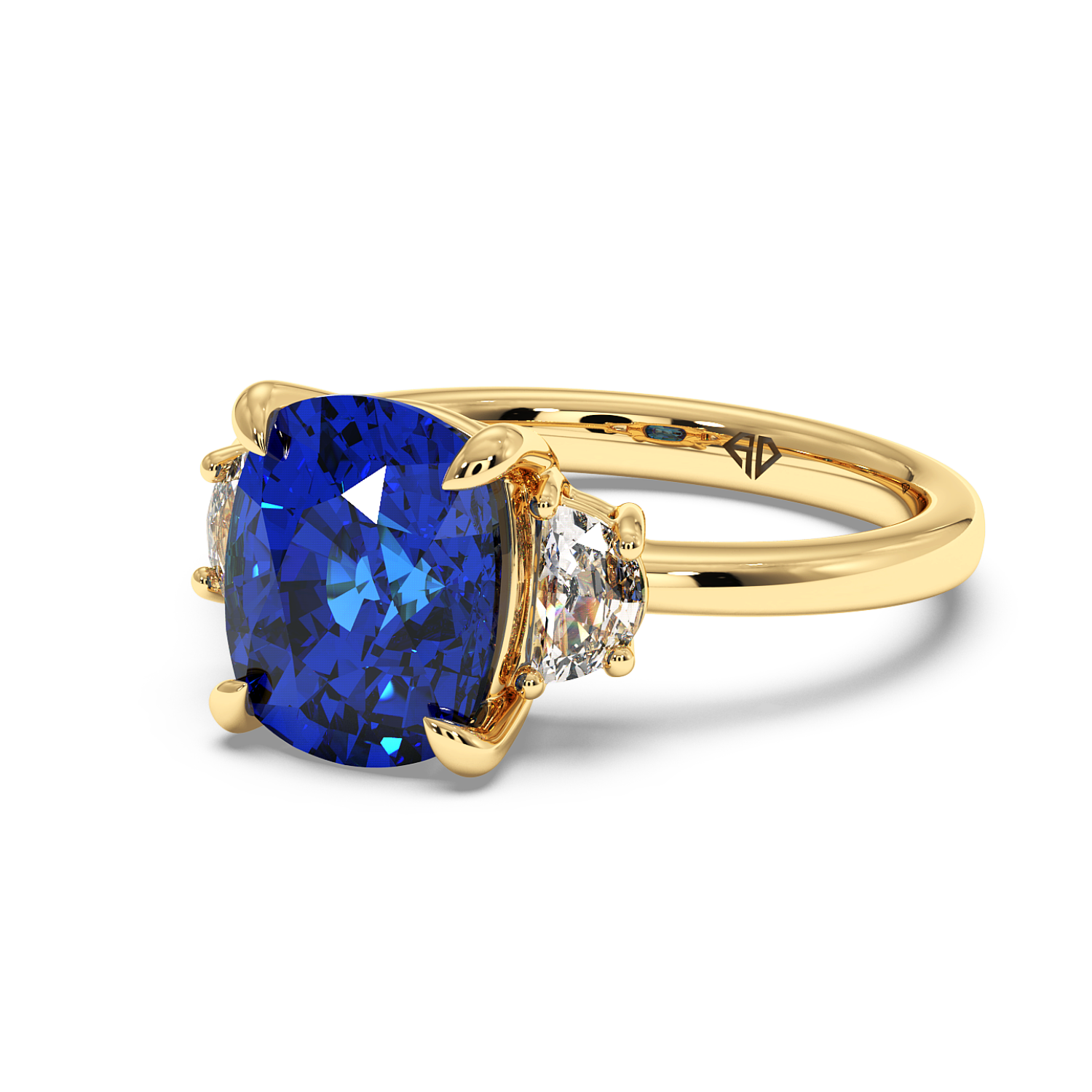 18K Yellow Gold RING-083 Engagement Ring