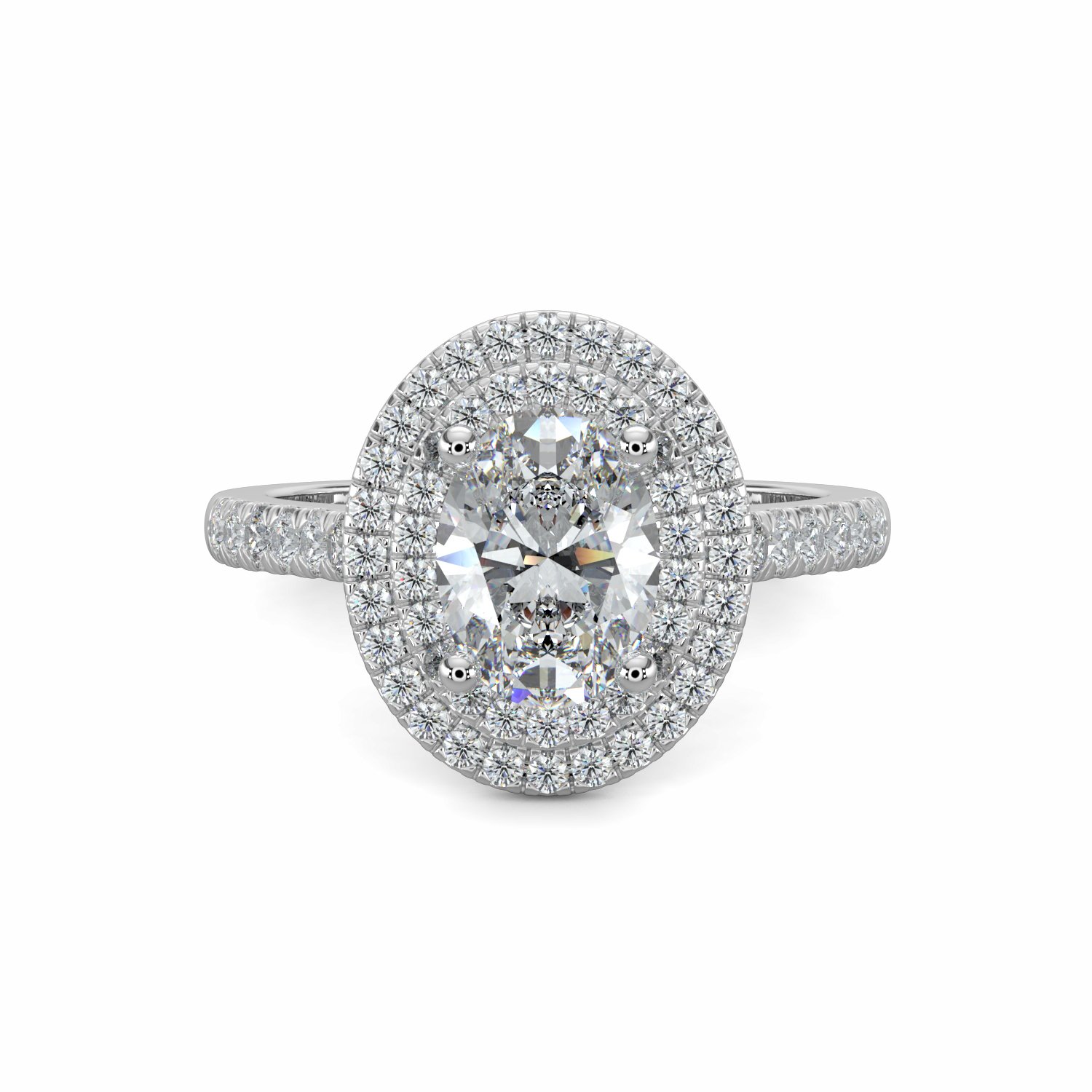 18K White Gold June Engagement Ring