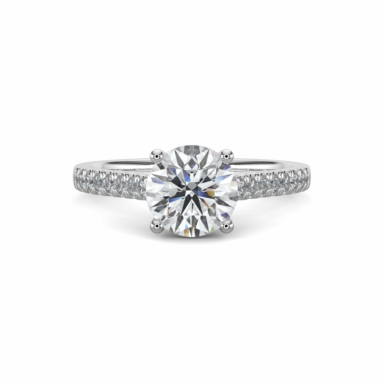 18K White Gold Lenora Engagement Ring