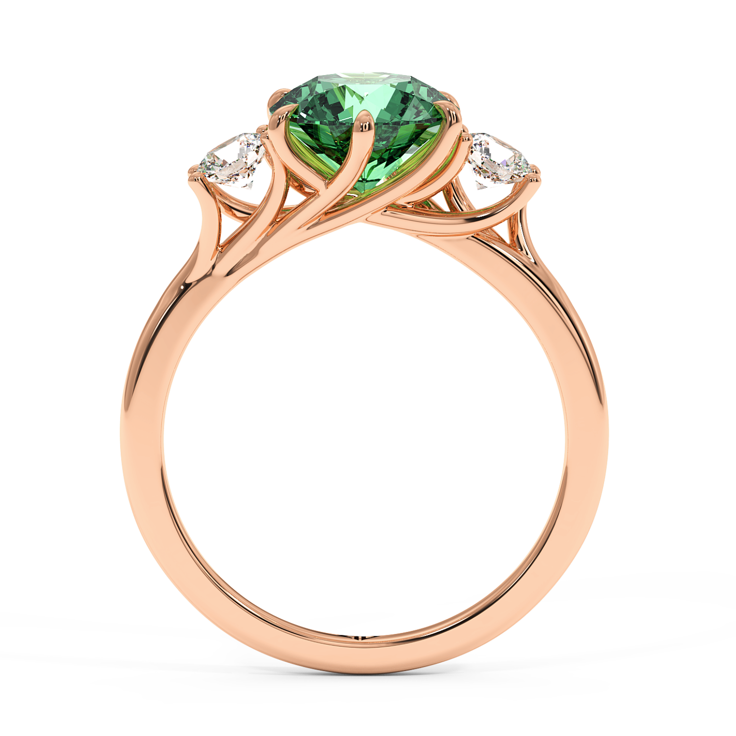 18K Rose Gold Dove Engagement Ring