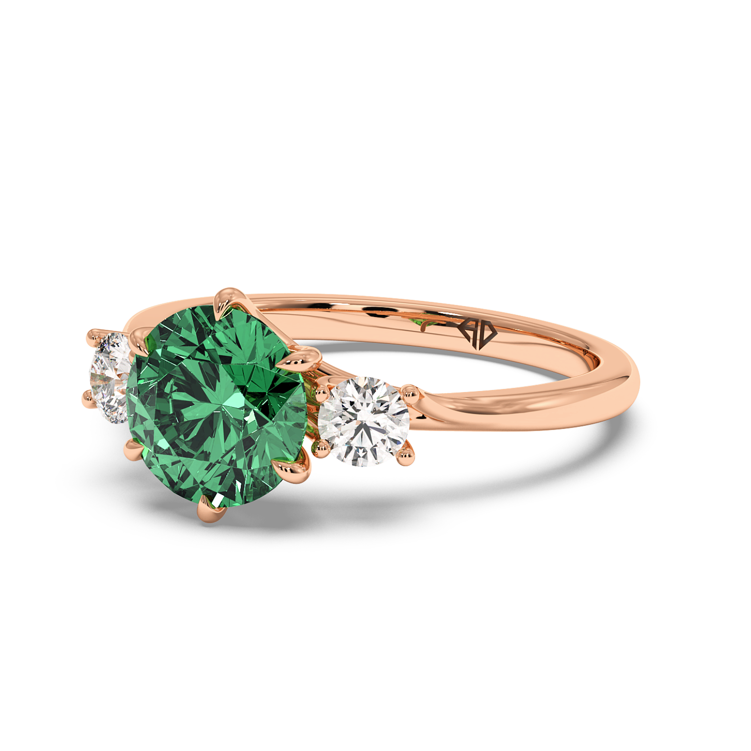 18K Rose Gold Dove Engagement Ring