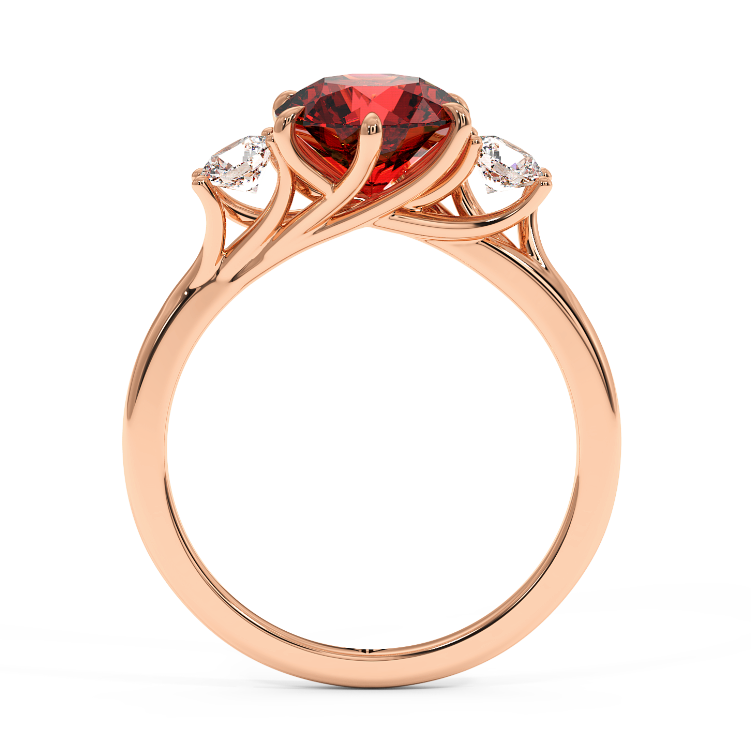 18K Rose Gold Dove Engagement Ring