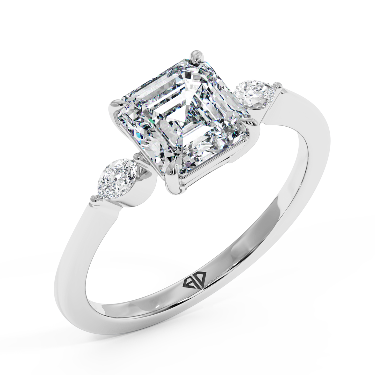 18K White Gold Montana Engagement Ring