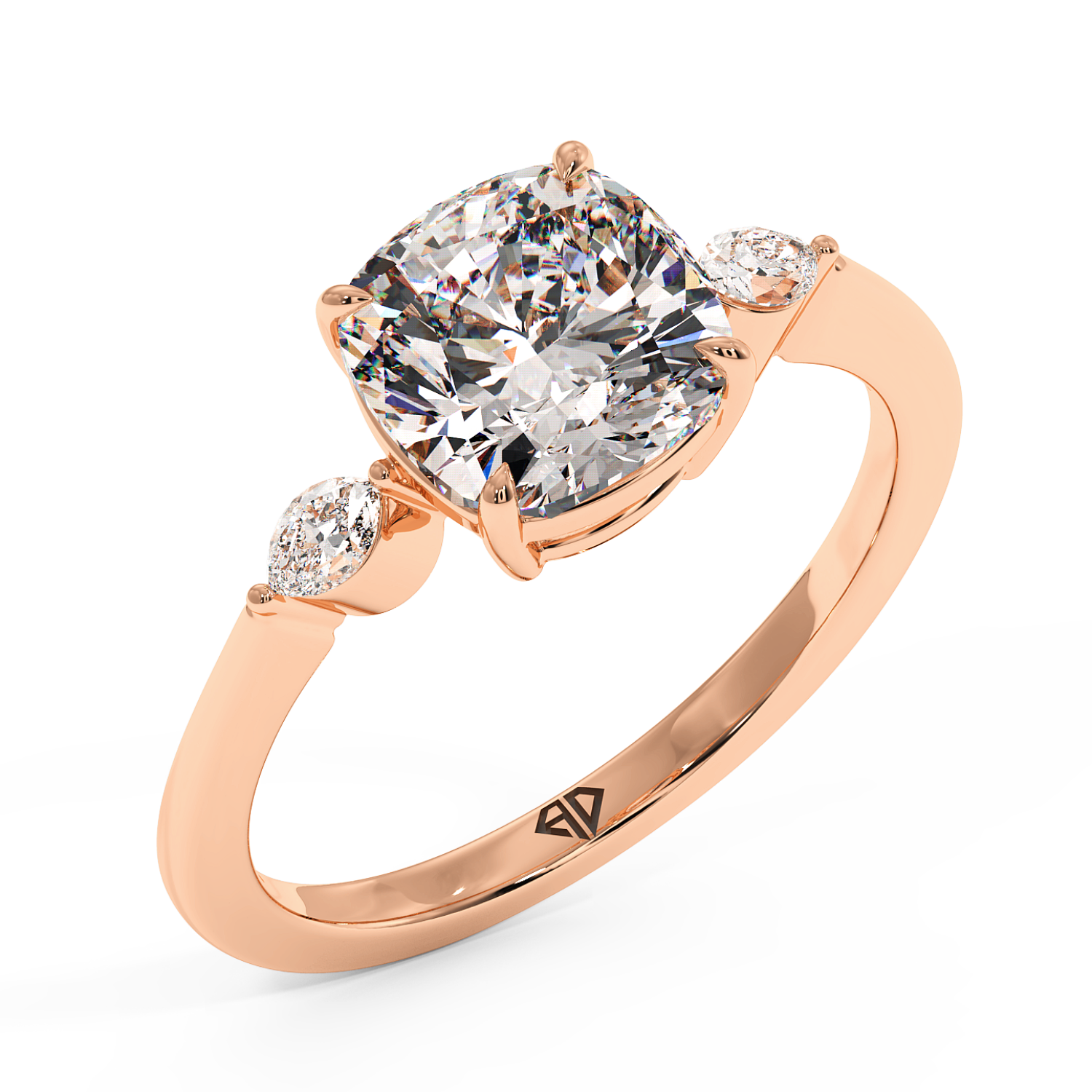 18K Rose Gold Montana Engagement Ring