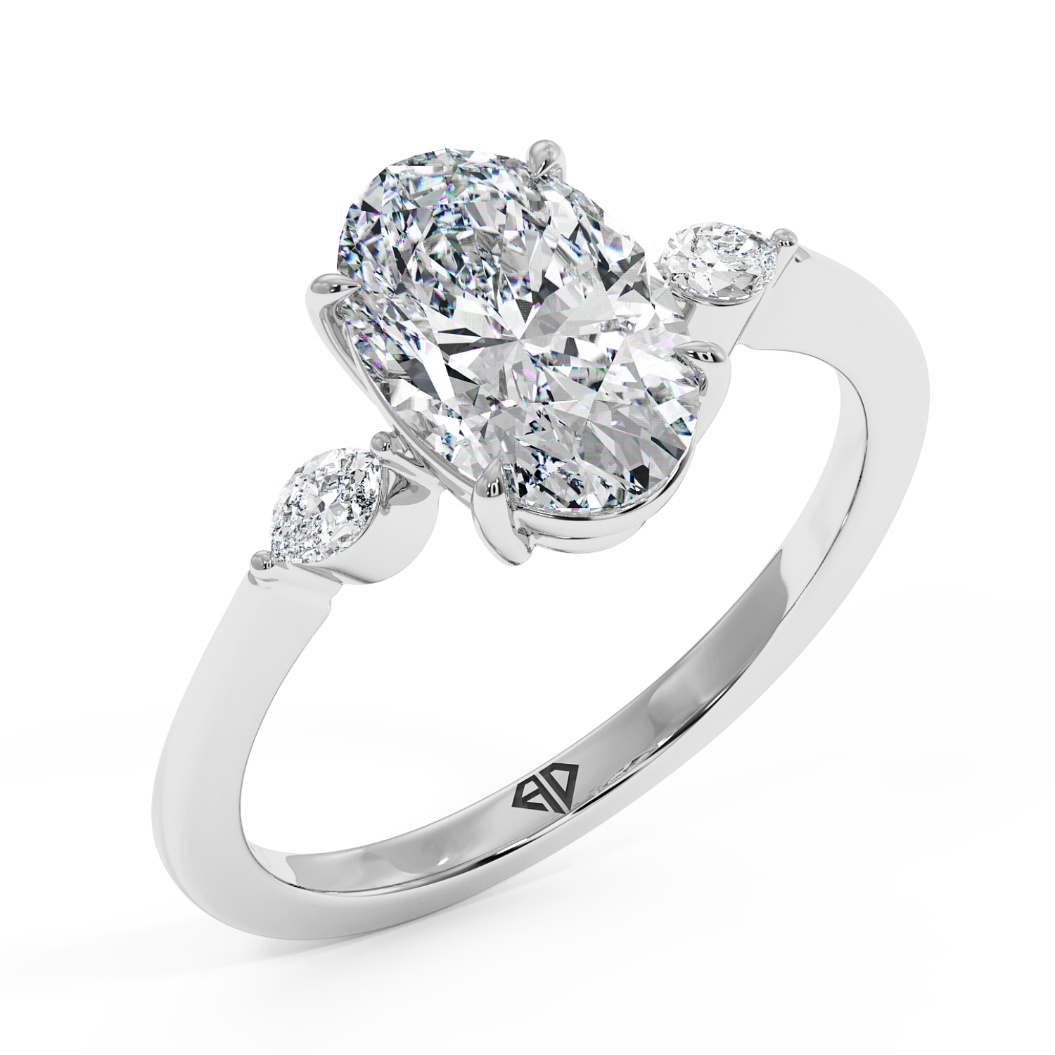 18K White Gold Montana Engagement Ring