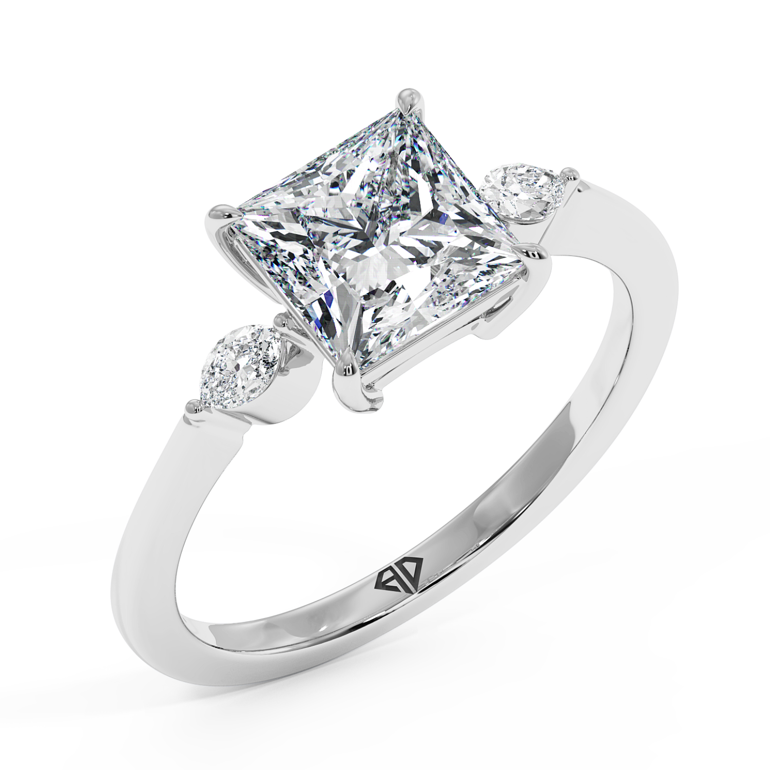 18K White Gold Montana Engagement Ring