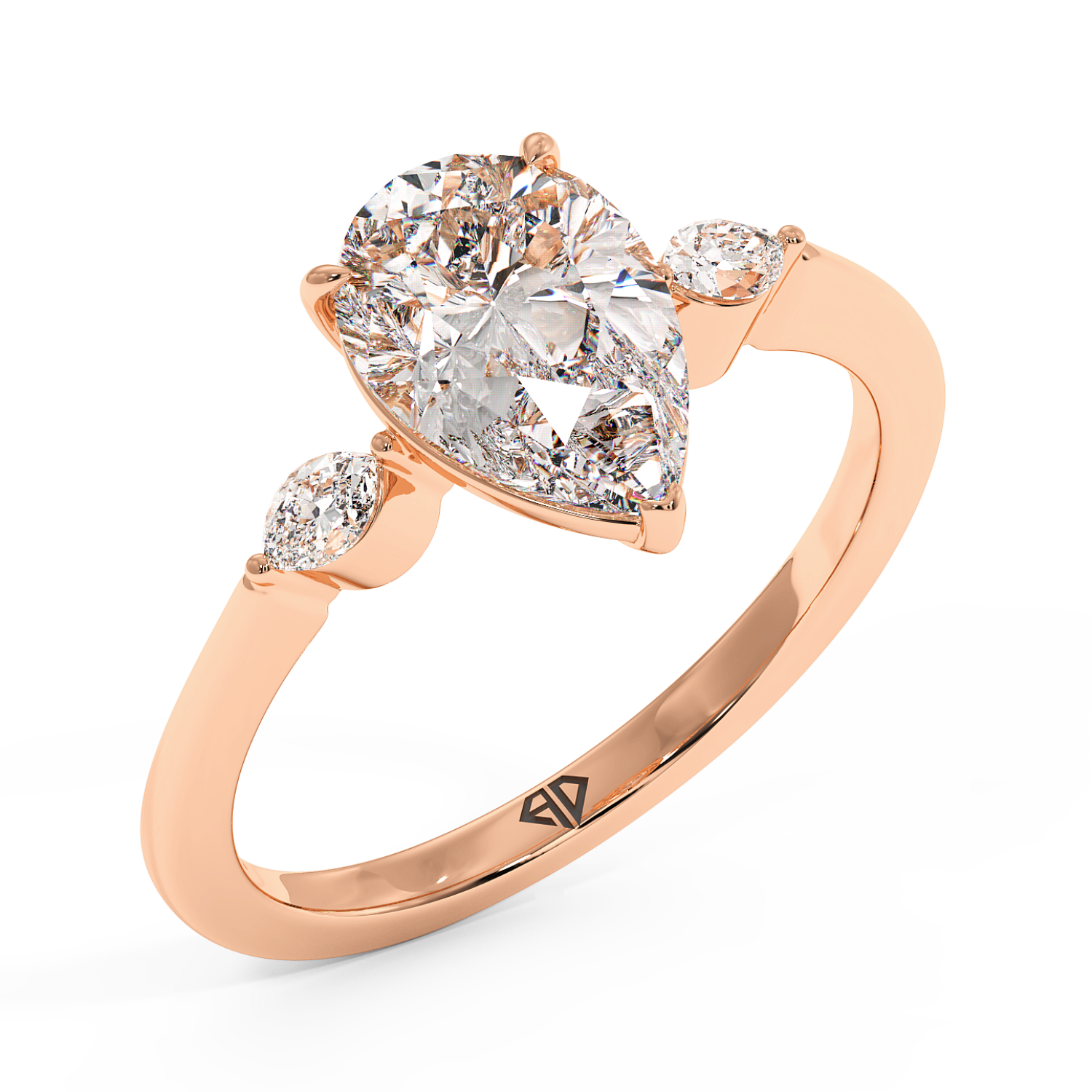 18K Rose Gold Montana Engagement Ring