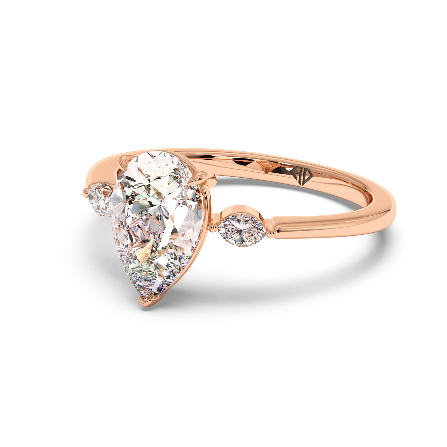 18K Rose Gold Montana Engagement Ring