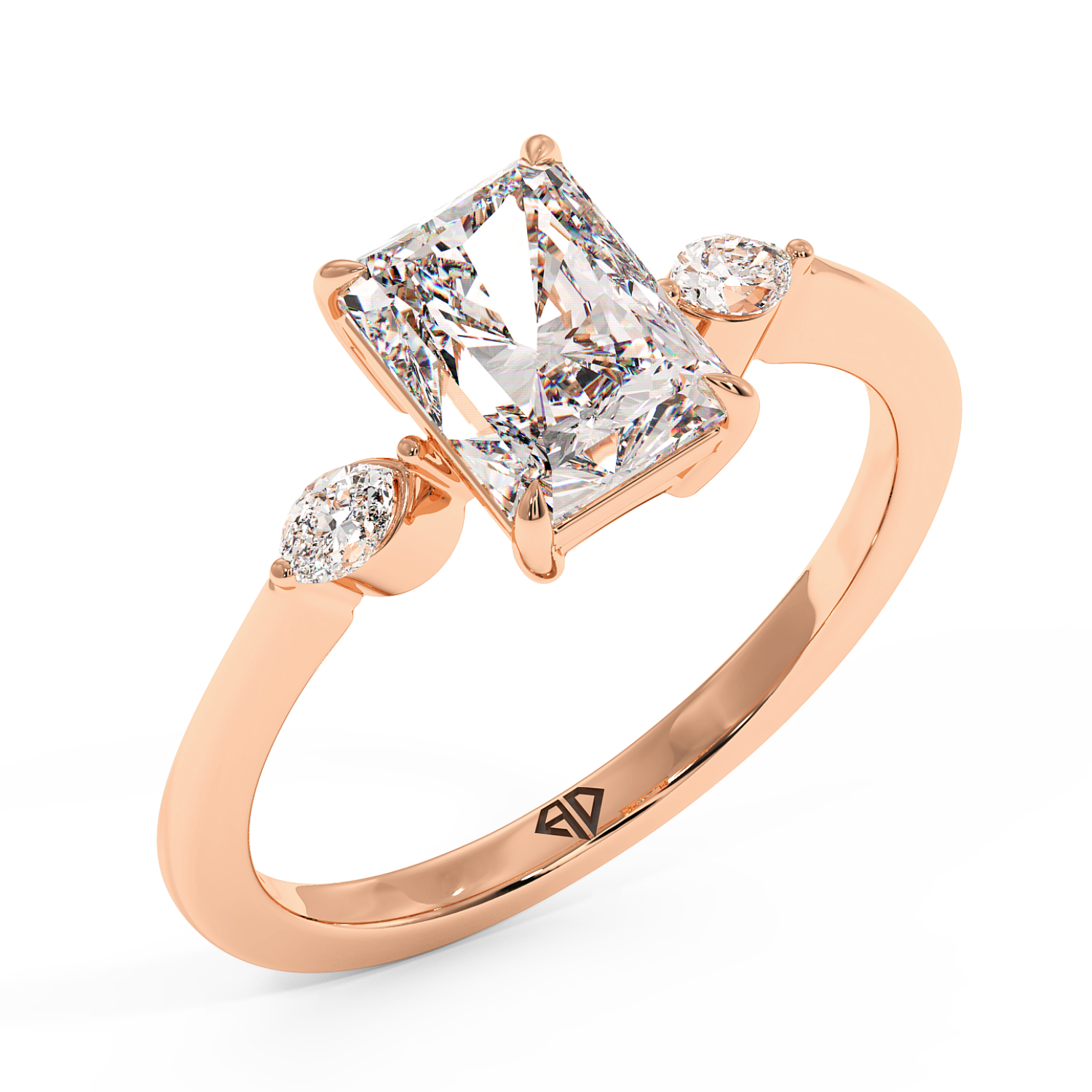 18K Rose Gold Montana Engagement Ring