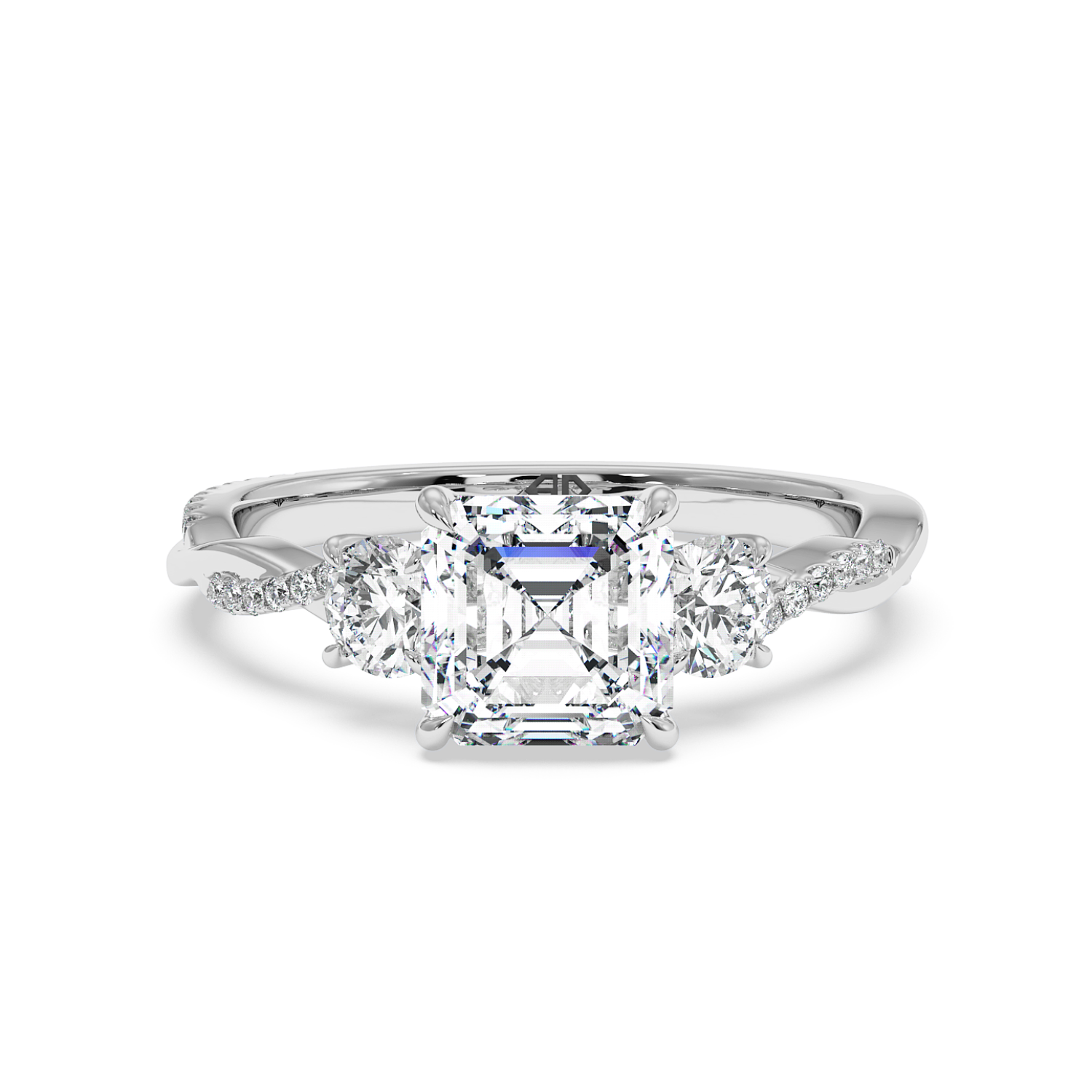 18K White Gold Posie Engagement Ring