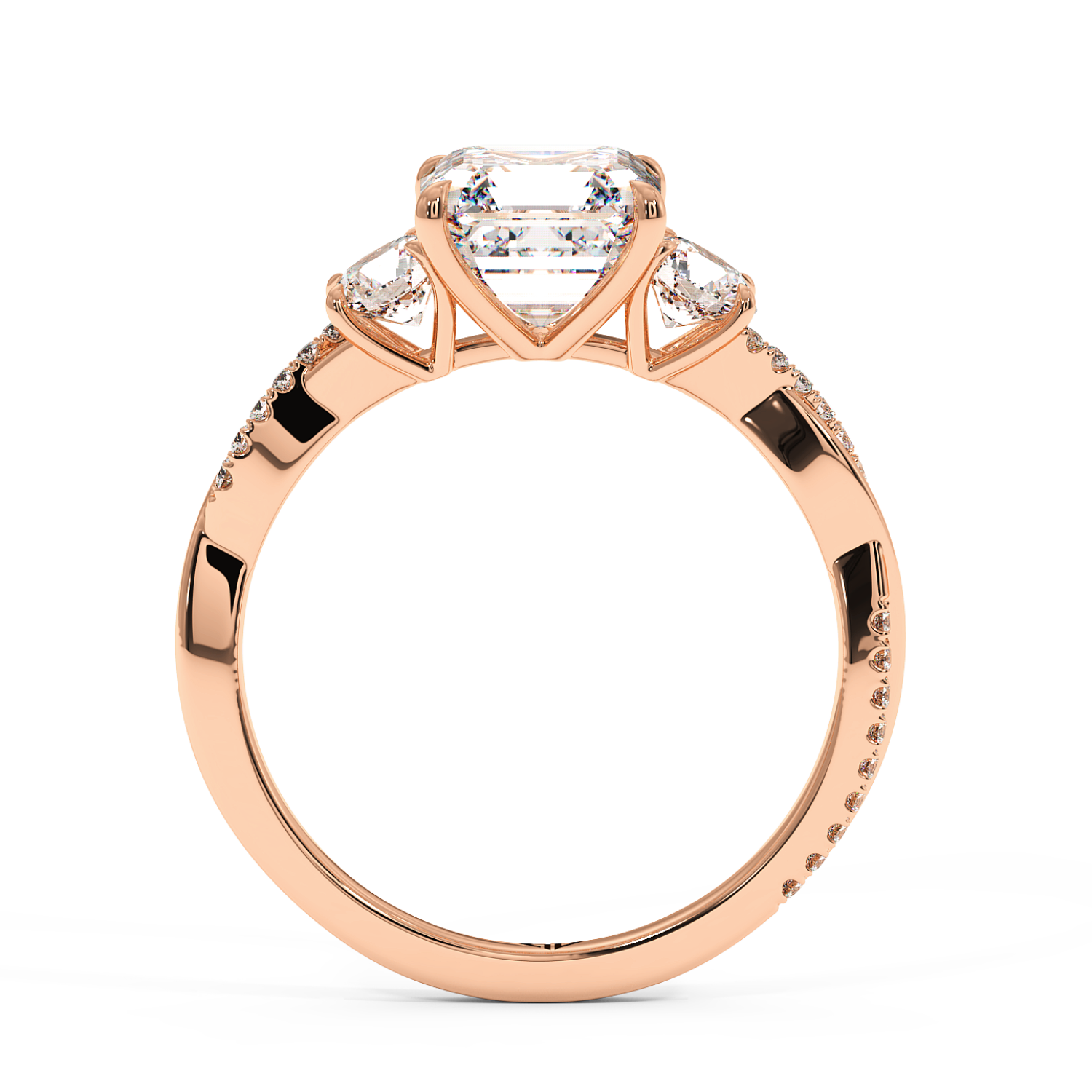 18K Rose Gold Posie Engagement Ring