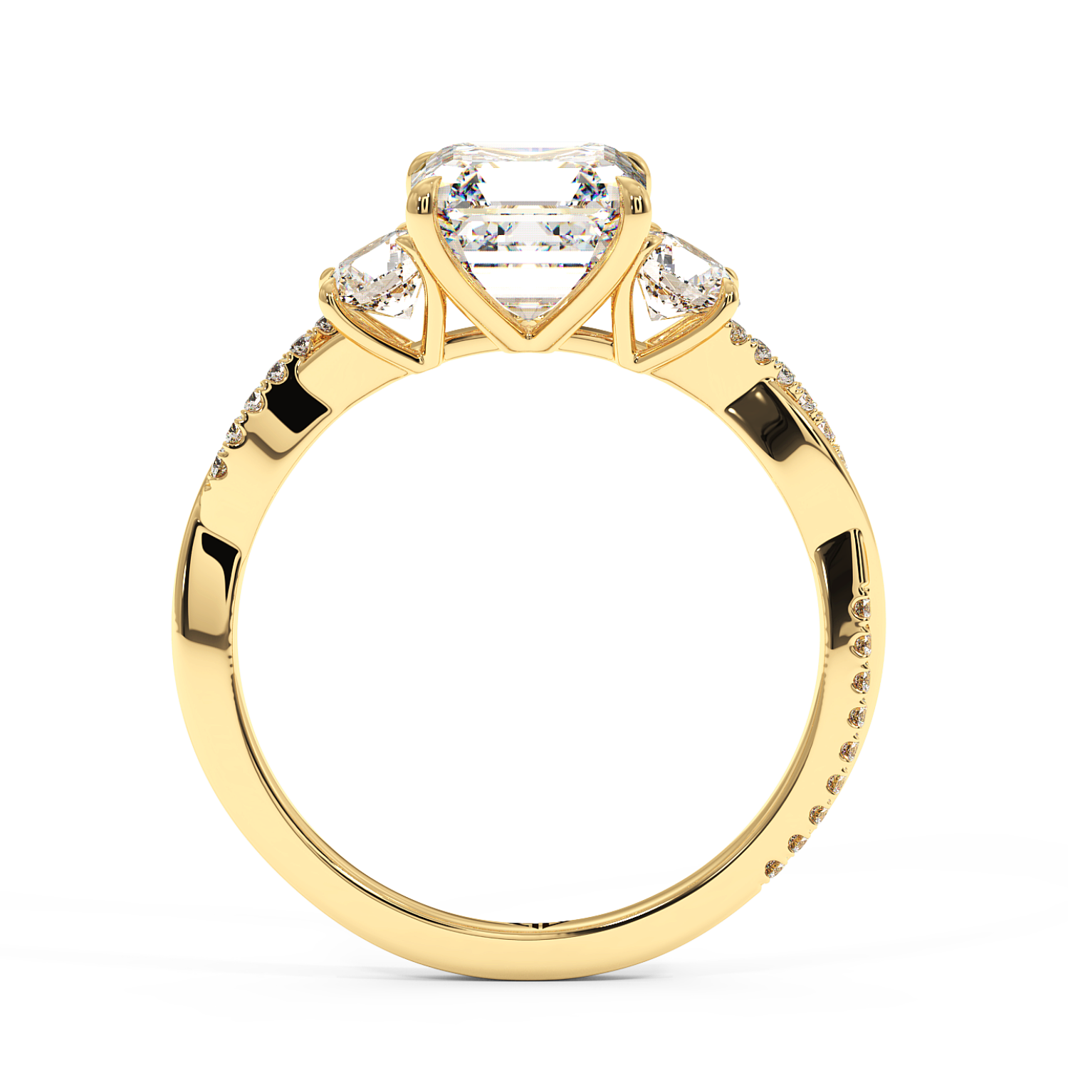 18K Yellow Gold Posie Engagement Ring