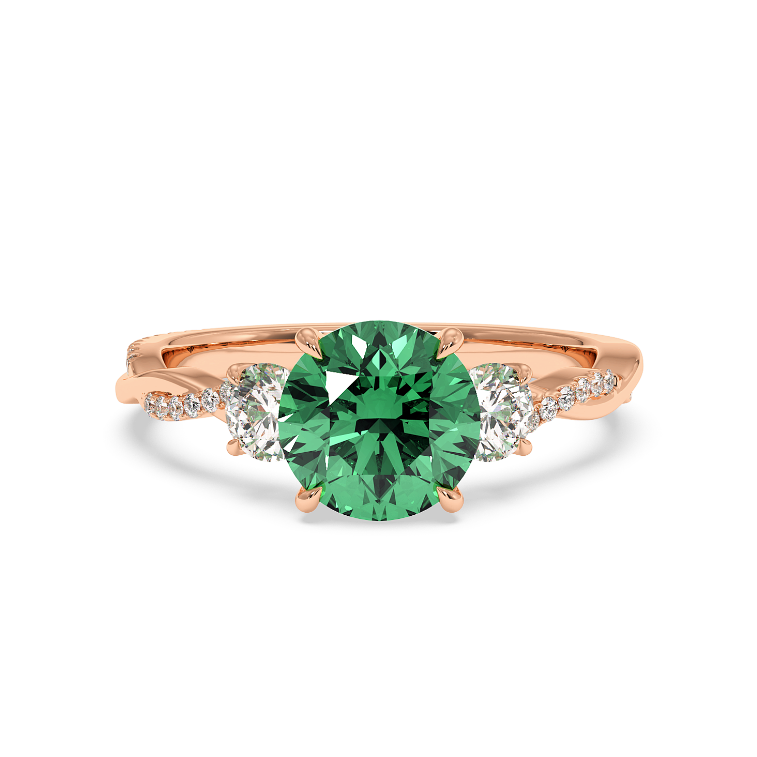 18K Rose Gold Posie Engagement Ring