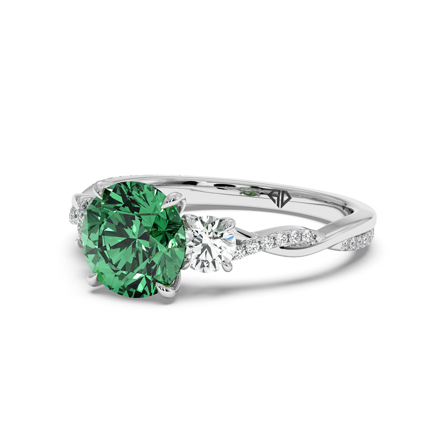 18K White Gold Posie Engagement Ring