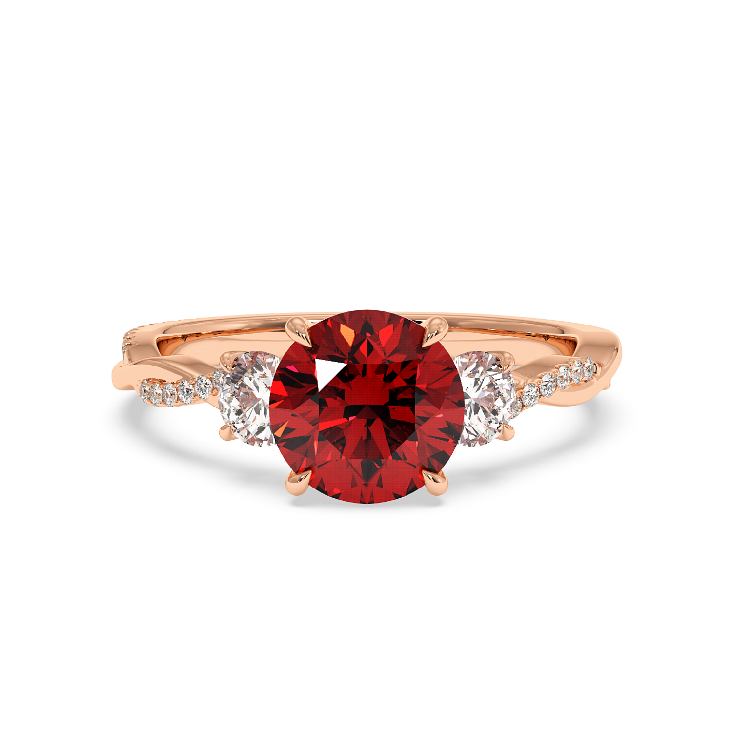 18K Rose Gold Posie Engagement Ring