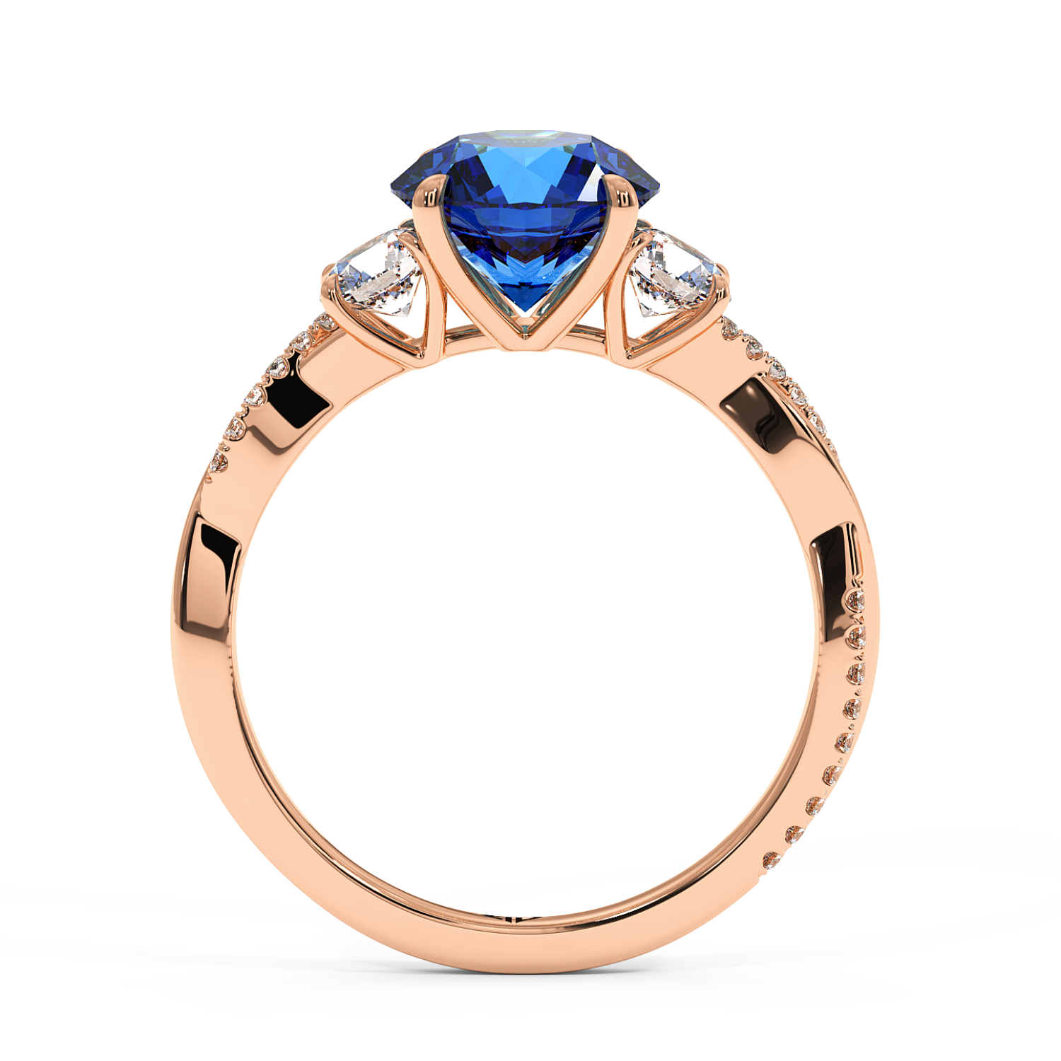 18K Rose Gold Posie Engagement Ring